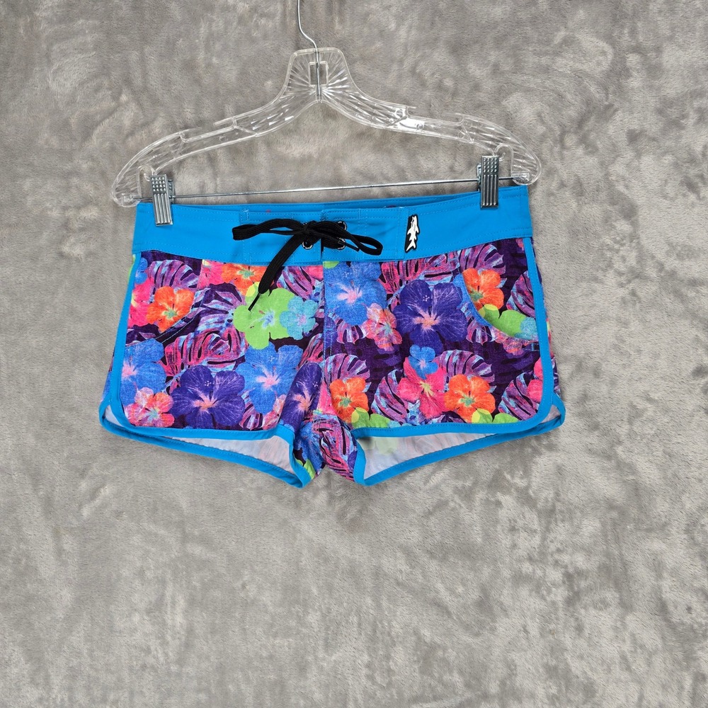 Maui & Sons Board Shorts Women 5 Floral Tropical Hibiscus Swim Surfer Coastal